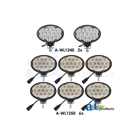 A & I Products Light Kit, LED, 8 Lights 0" x0" x0" A-WL9697KT